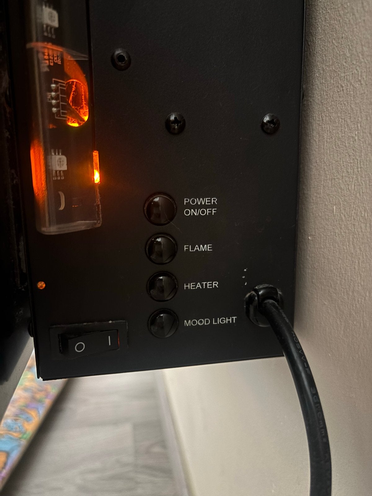 Elektrische sfeerhaard met verwarming - wandmodel, Ophalen, Gebruikt, Hangende haard, Elektrische haard