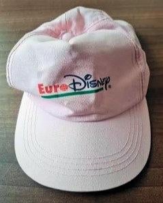 Originele, Vintage, Roze Euro Disney Cap (1992), Verzenden, Overige figuren, Gebruikt, Kleding of Textiel