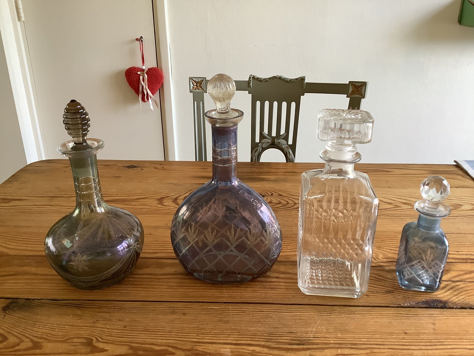 4 mooie flessen [karaf], Ophalen of Verzenden