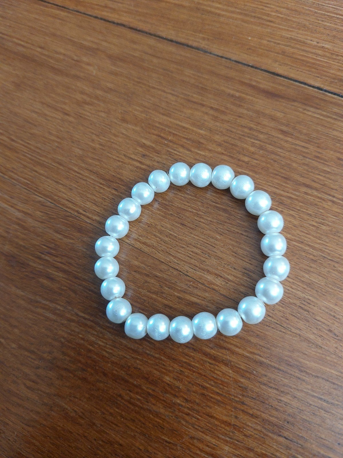 Elegante Witte Parel Armband, Ophalen of Verzenden, Gebruikt, Wit, Overige materialen