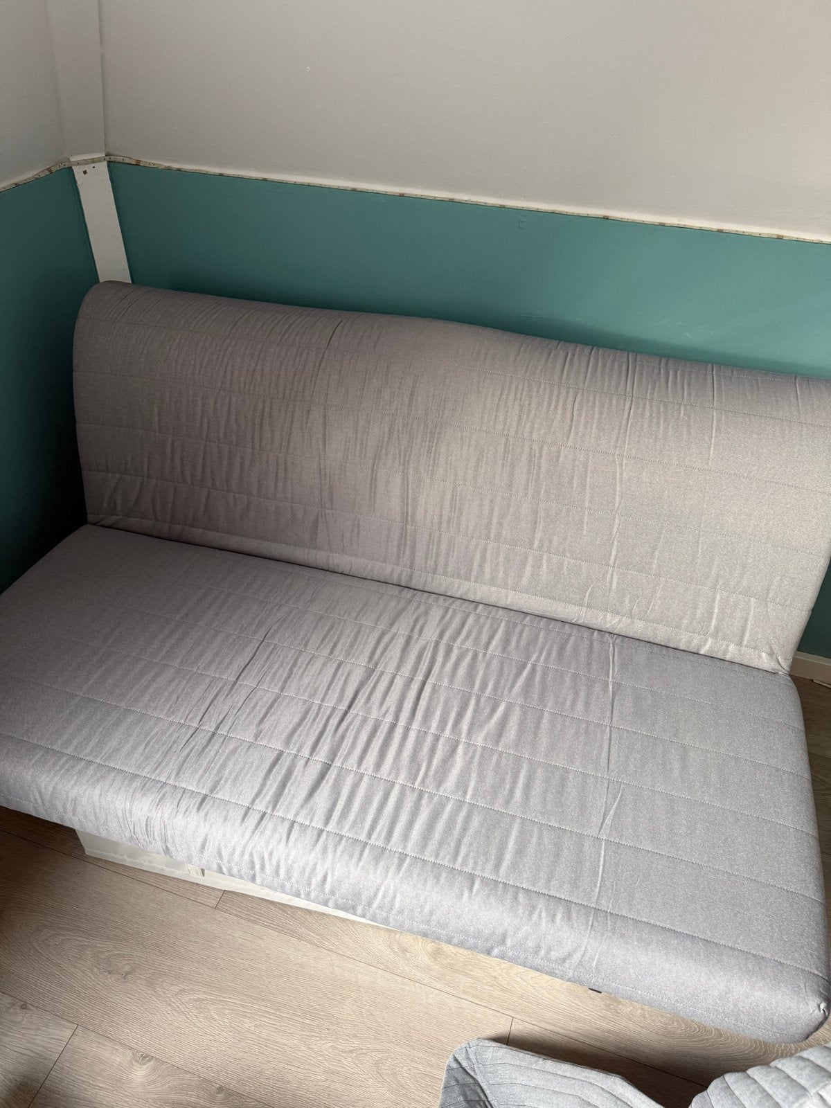 IKEA Lycksele Lovas 2-zits slaapbank, Huis en Inrichting, Ophalen, Gebruikt, Tweepersoons, Grijs