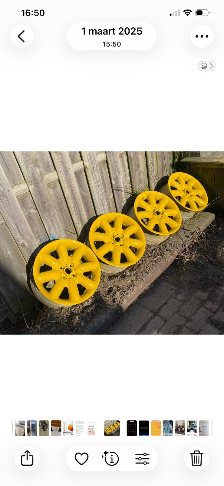 Vier velgen mini R53.7j.17inch., Ophalen, Velg(en), 17 inch, 205 mm