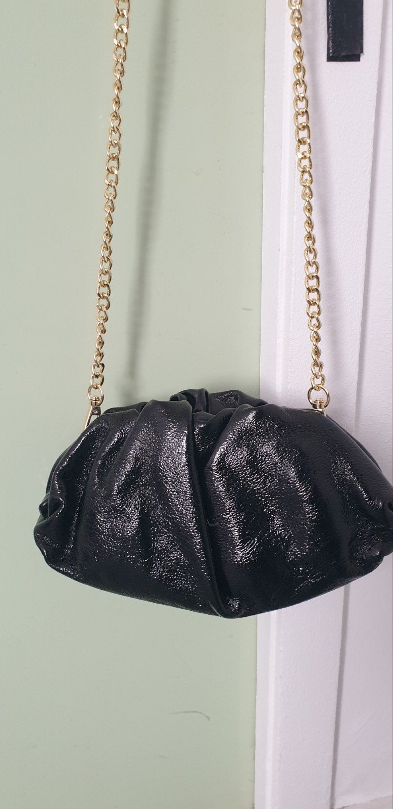 Borse in Pelle Zwarte Clutch/Schoudertasje, Ophalen of Verzenden, Nieuw, Zwart, Schoudertasje