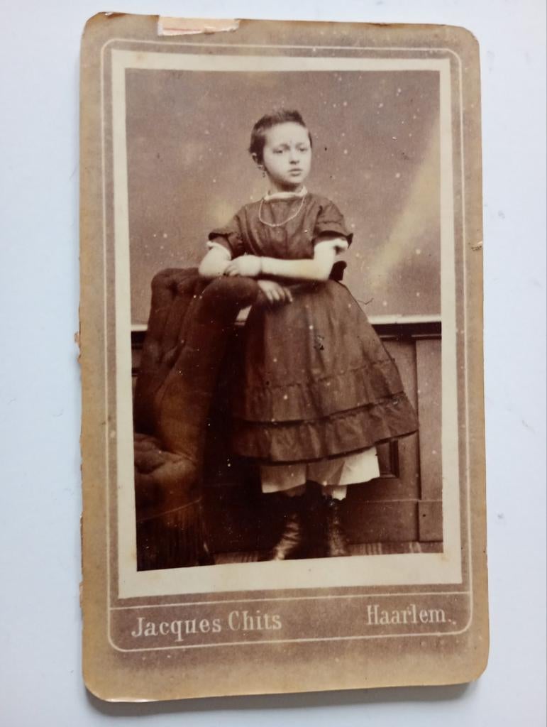 CDV Haarlem Kind Meisje, Gebruikt, Foto, Ophalen of Verzenden, Voor 1940