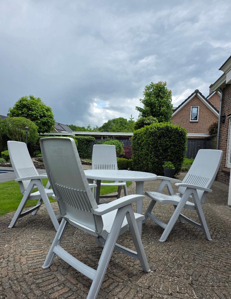 Hartman 5-delige tuinset, Tuin en Terras, Tuinsets en Loungesets, Ophalen, 4 zitplaatsen, Kunststof, Gebruikt