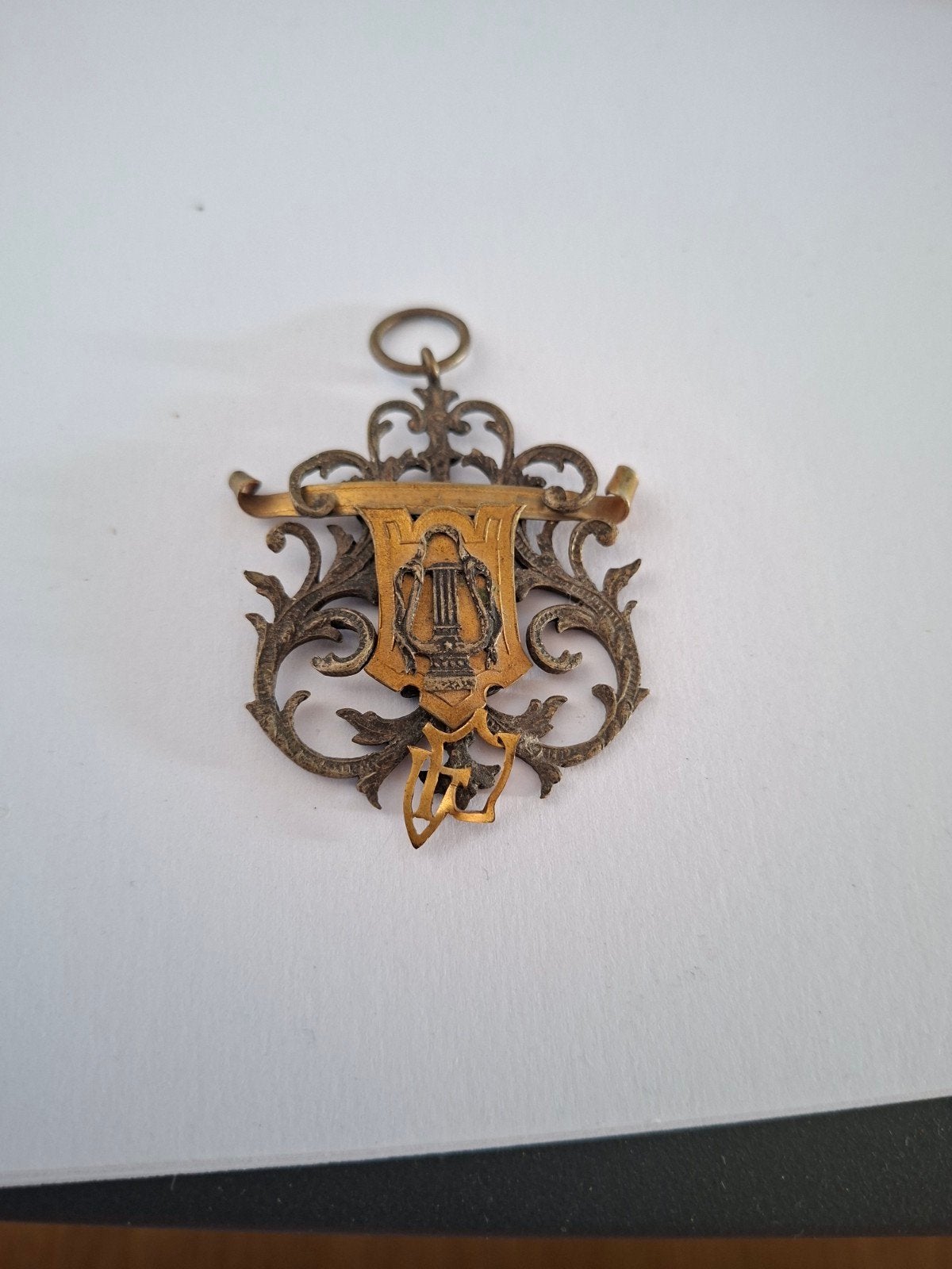 Antiek muziekornamentje, Antiek en Kunst, Ophalen of Verzenden, Zilver