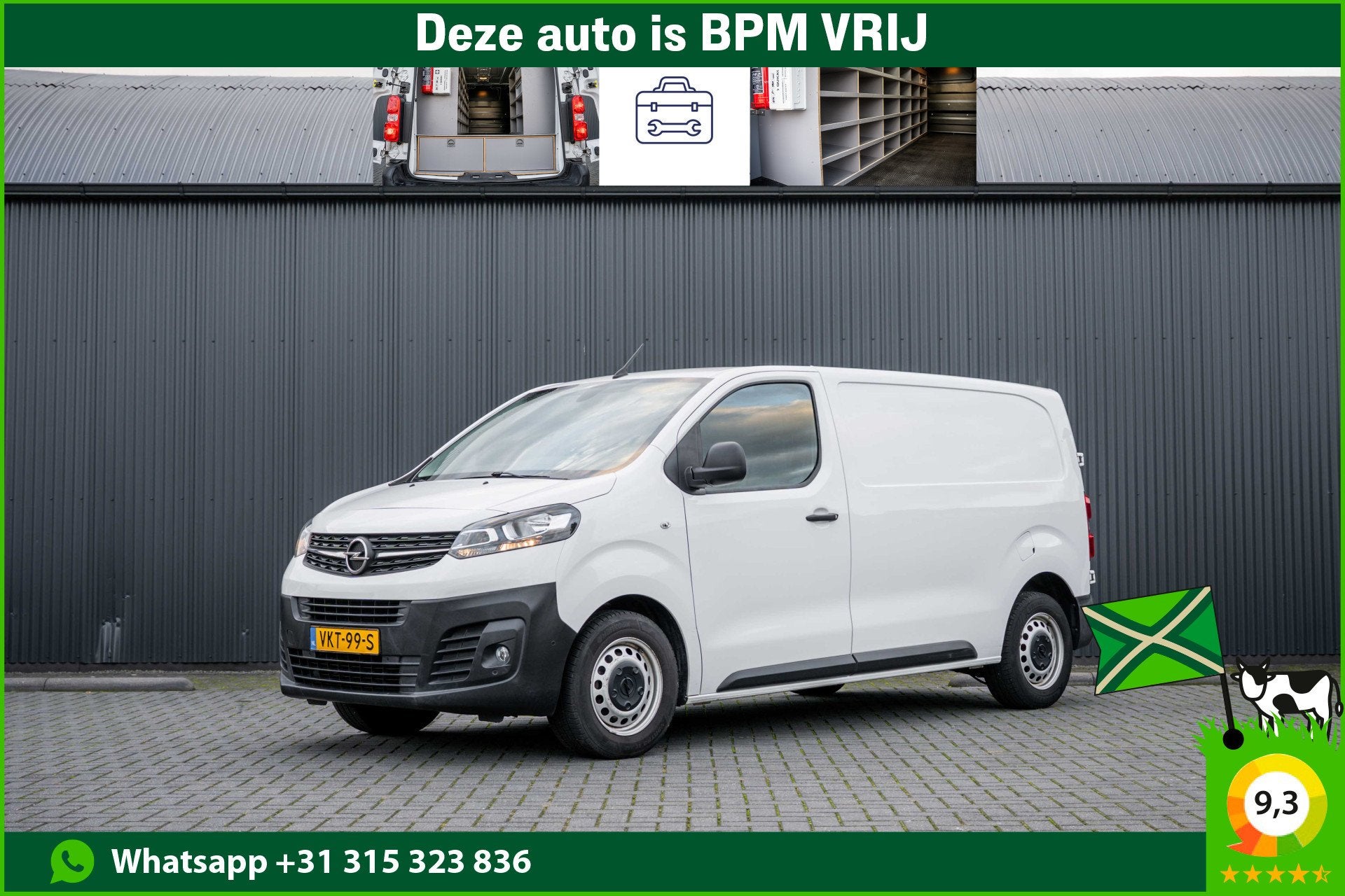 Opel Vivaro 1.5 L2H1 | Volledig ingericht | 1e Eigenaar | Cr, Voorwielaandrijving, 4 cilinders, Leder en Stof, Wit