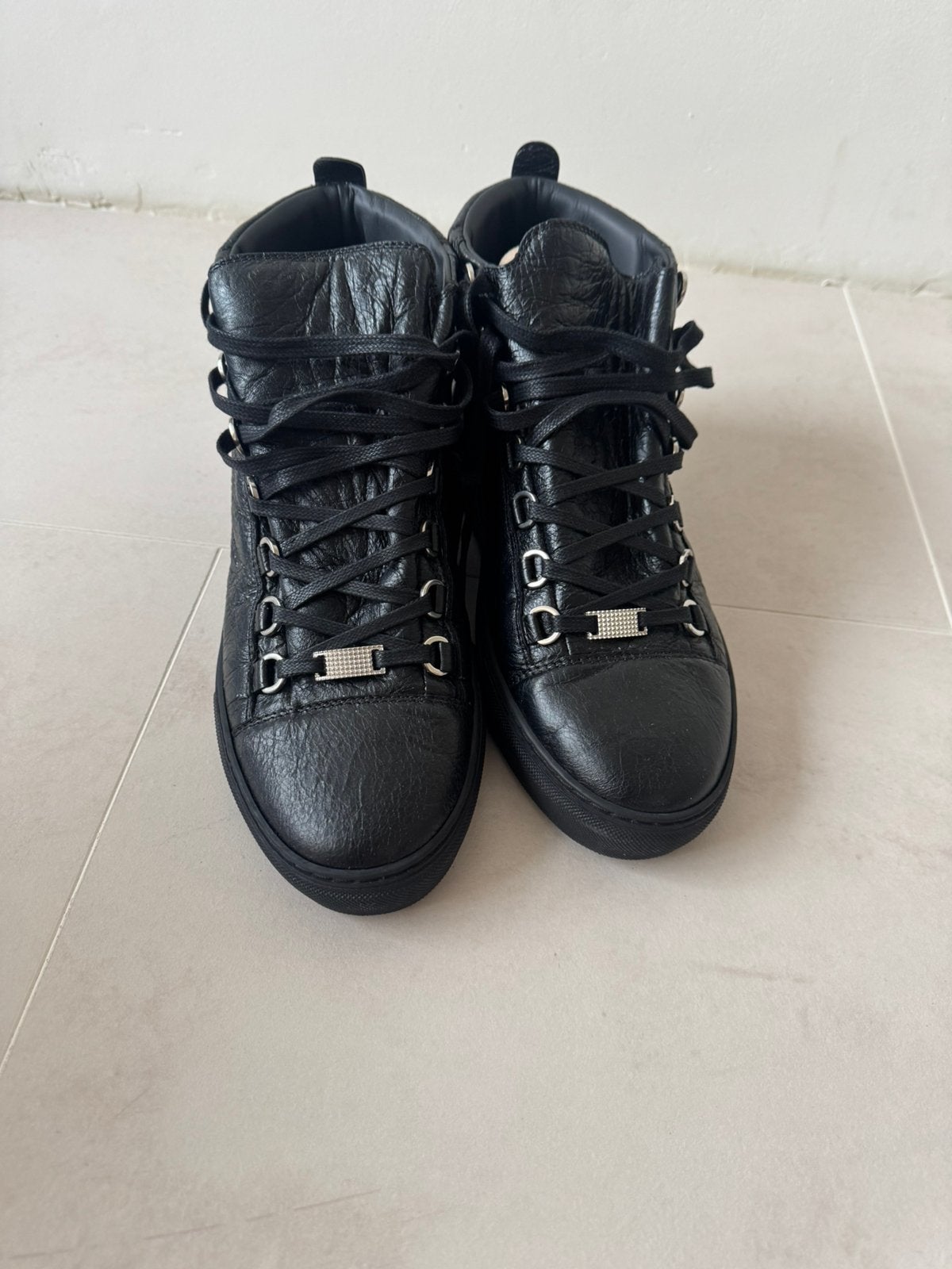 Balenciaga Arena High-Top Zwart Maat 42, Ophalen, Zwart, Nieuw, Sneakers of Gympen