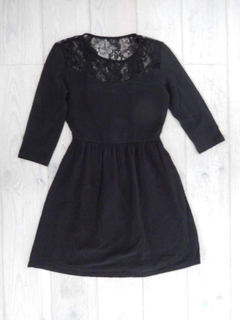 * Only zwarte jurk met kant en 3/4 mouw maat M *, Maat 38/40 (M), Only, Zwart, Ophalen of Verzenden
