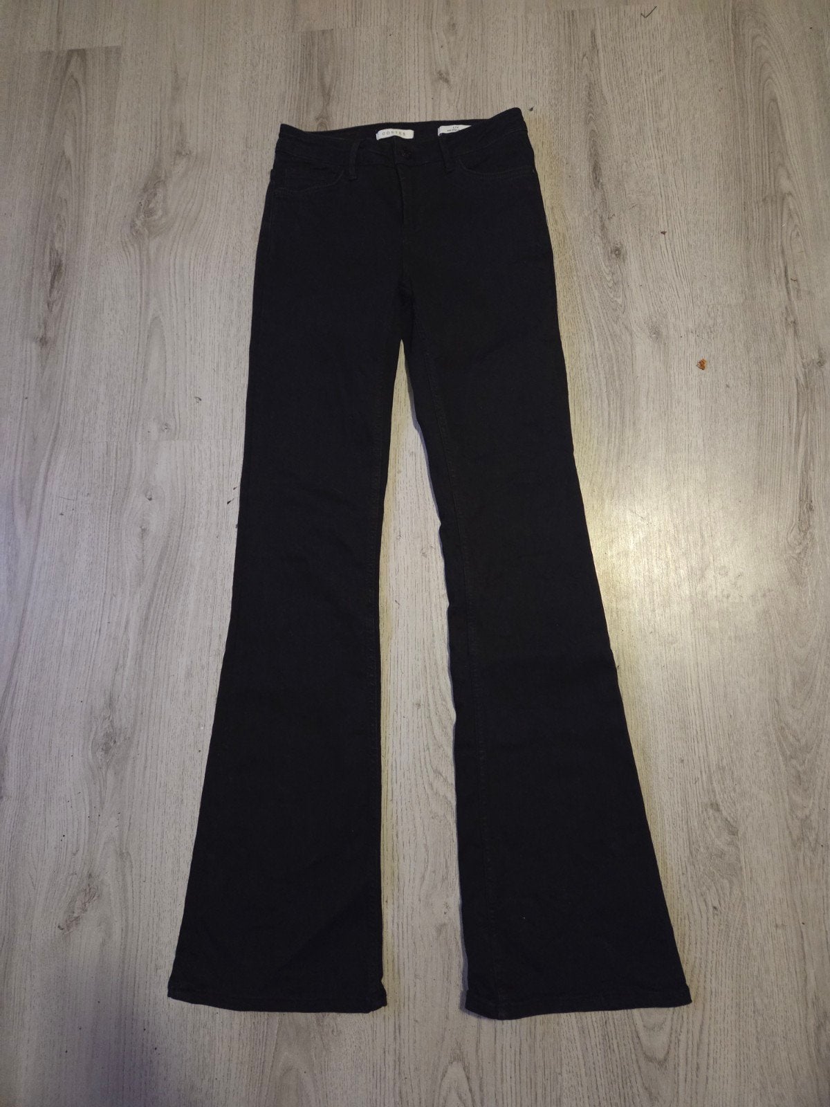 Flared jeanz, Zwart, Ophalen of Verzenden, Zo goed als nieuw, W27 (confectie 34) of kleiner