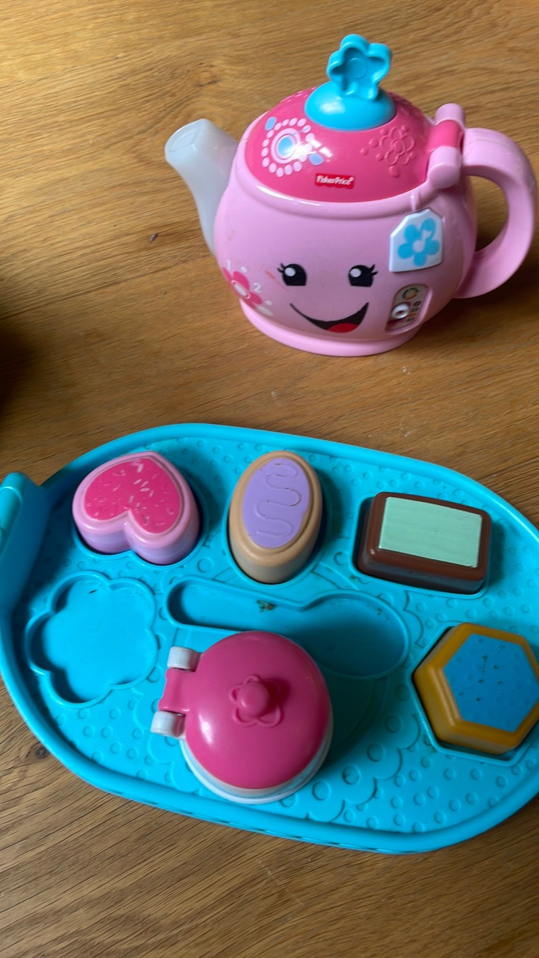 Fisher-Price Lach & Leer Theeservies met koekjes, Kinderen en Baby's, Speelgoed | Fisher-Price, Ophalen, Gebruikt, Speelset, Met licht