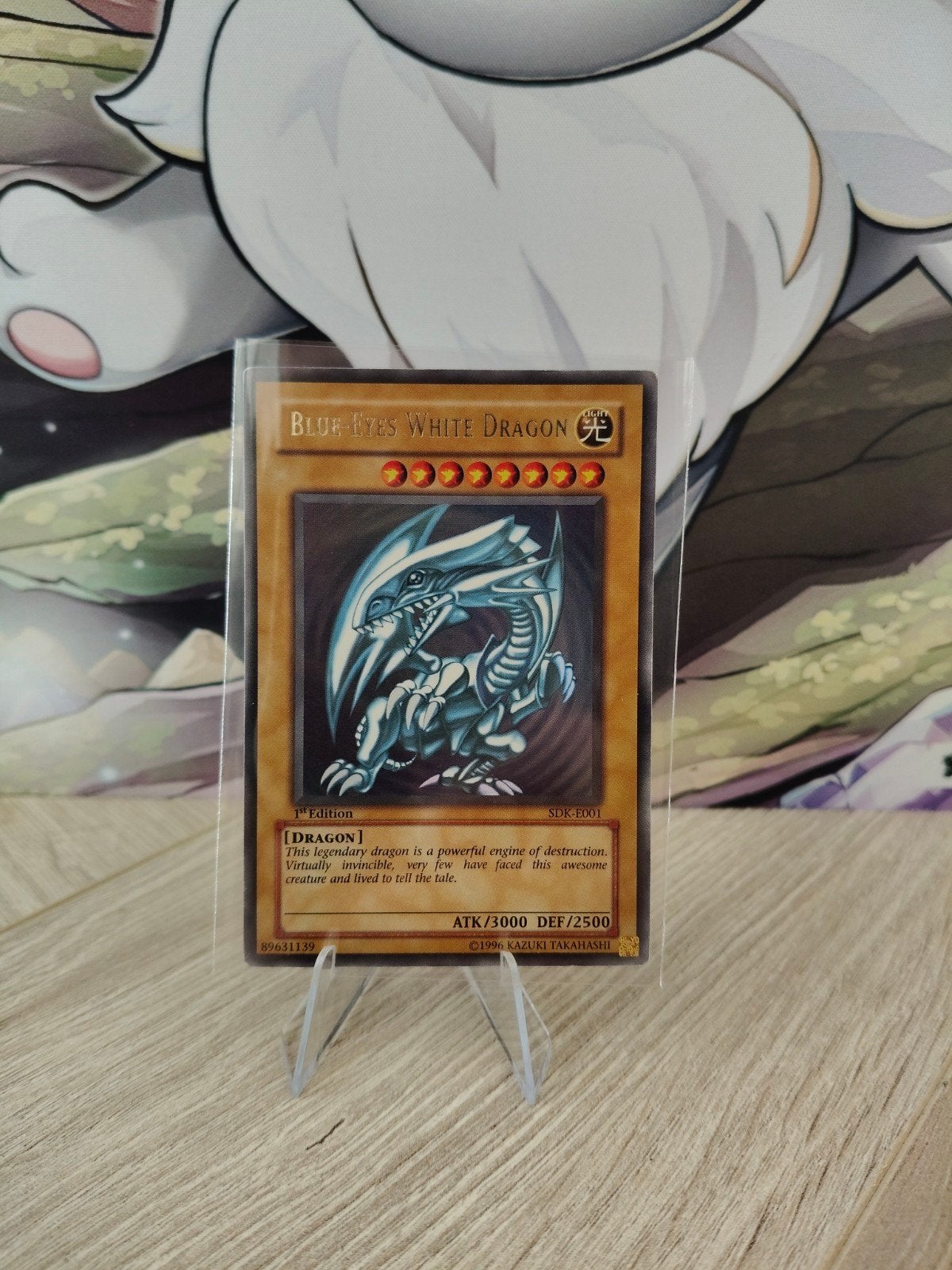 YuGiOh Blue-Eyes White Dragon SDK 1st Edition PSA 5+, Hobby en Vrije tijd, Verzamelkaartspellen | Yu-gi-Oh!, Ophalen of Verzenden