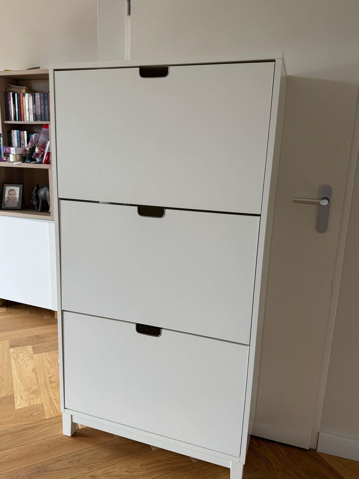 IKEA STÄLL Schoenenkast wit met 3 vakken ALS NIEUW, Ophalen, Zo goed als nieuw