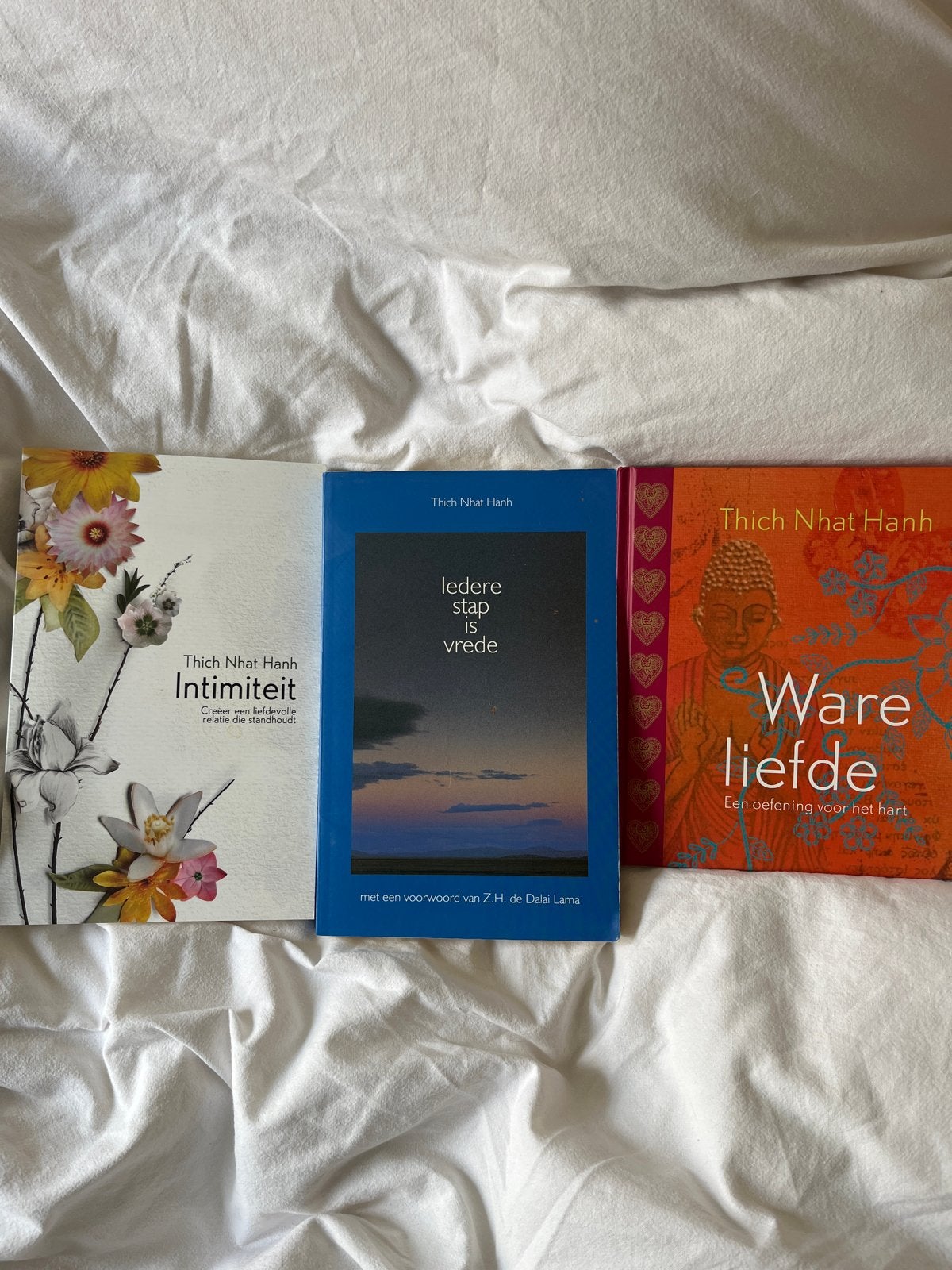 Thich Nhat Hanh Boeken: Intimiteit, Iedere Stap is Vrede, Wa, Ophalen of Verzenden, Zo goed als nieuw, Spiritualiteit algemeen