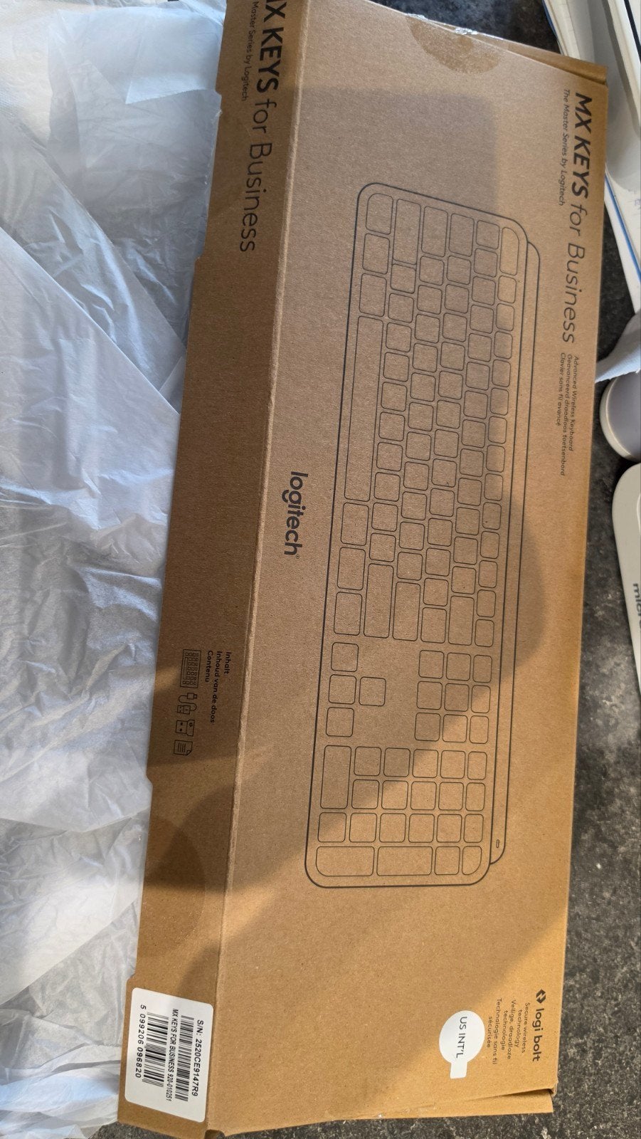 Logitech MX Keys for Business - QWERTY Toetsenbord, Logitech, Nieuw, Ophalen of Verzenden, Draadloos