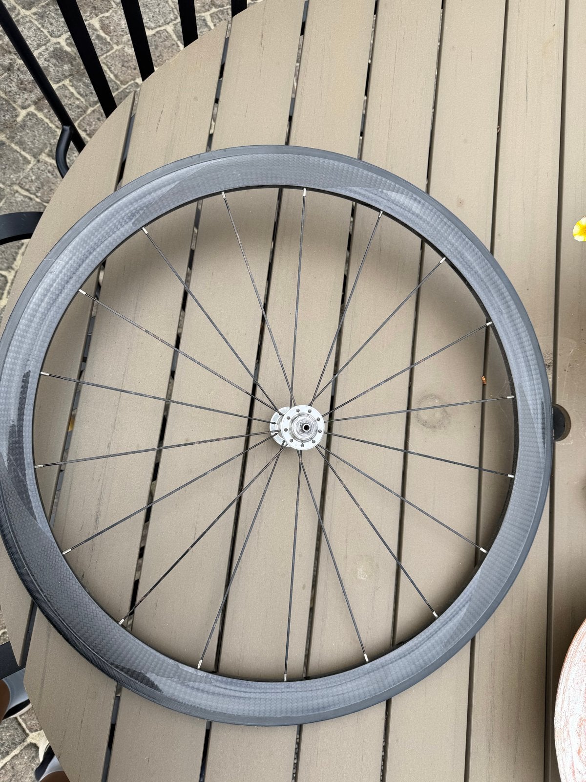 Shimano Dura Ace Carbon tubular wiel, Fietsen en Brommers, Gebruikt, Racefiets, Carbon, Ophalen