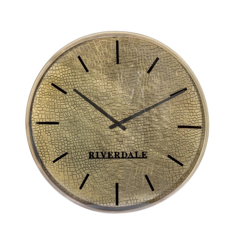 Riverdale wandklok Levy - NIEUW, Ophalen, Goud, Wandklok, Nieuw