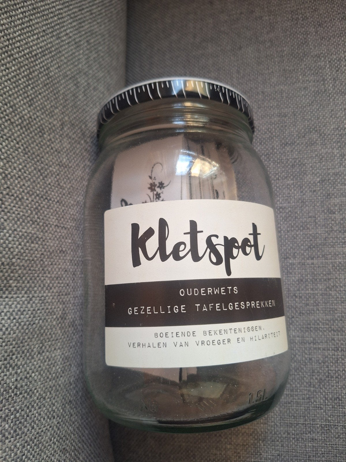 Kletspot voor gezellige tafelgesprekken, Ophalen of Verzenden, Nieuw, Meerkleurig, Glas