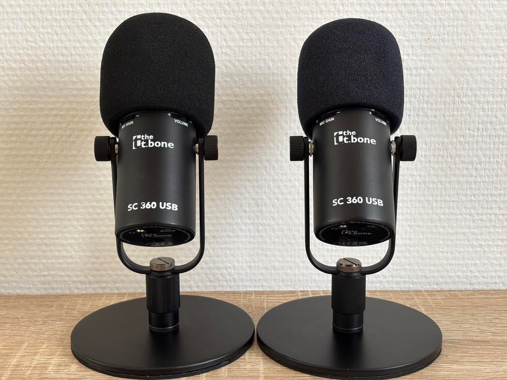 Podcast/gaming microfoons • the t.bone SC 360 USB (Germany), Muziek en Instrumenten, Microfoons, Ophalen of Verzenden, Zo goed als nieuw