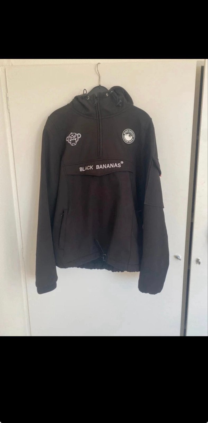 Black Bananas Anorak fleece jacket zwart - Maat L, Ophalen of Verzenden, Zo goed als nieuw, Maat 52/54 (L), Zwart