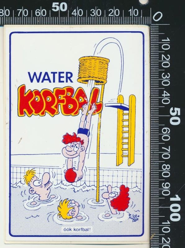 Sticker: Water Korfbal, Verzamelen, Stickers, Zo goed als nieuw, Sport, Ophalen of Verzenden