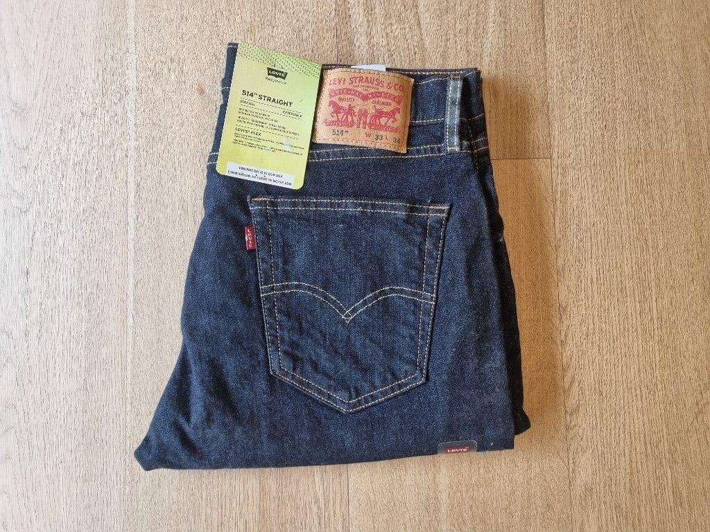 Levis Spijkerbroek 514 straight maat 33 x 34, Levi's, Blauw, Nieuw, Ophalen of Verzenden