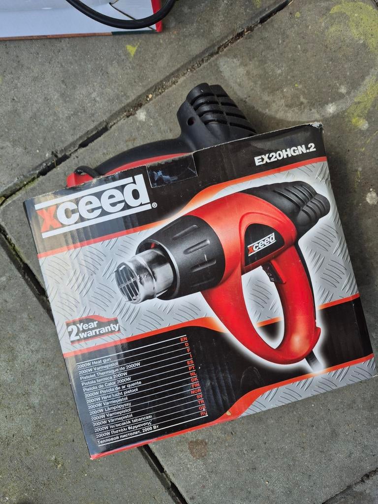 Xceed heteluchtpistool 2000W - EX20HGN.2, Doe-het-zelf en Verbouw, Gereedschap | Handgereedschap, Ophalen of Verzenden