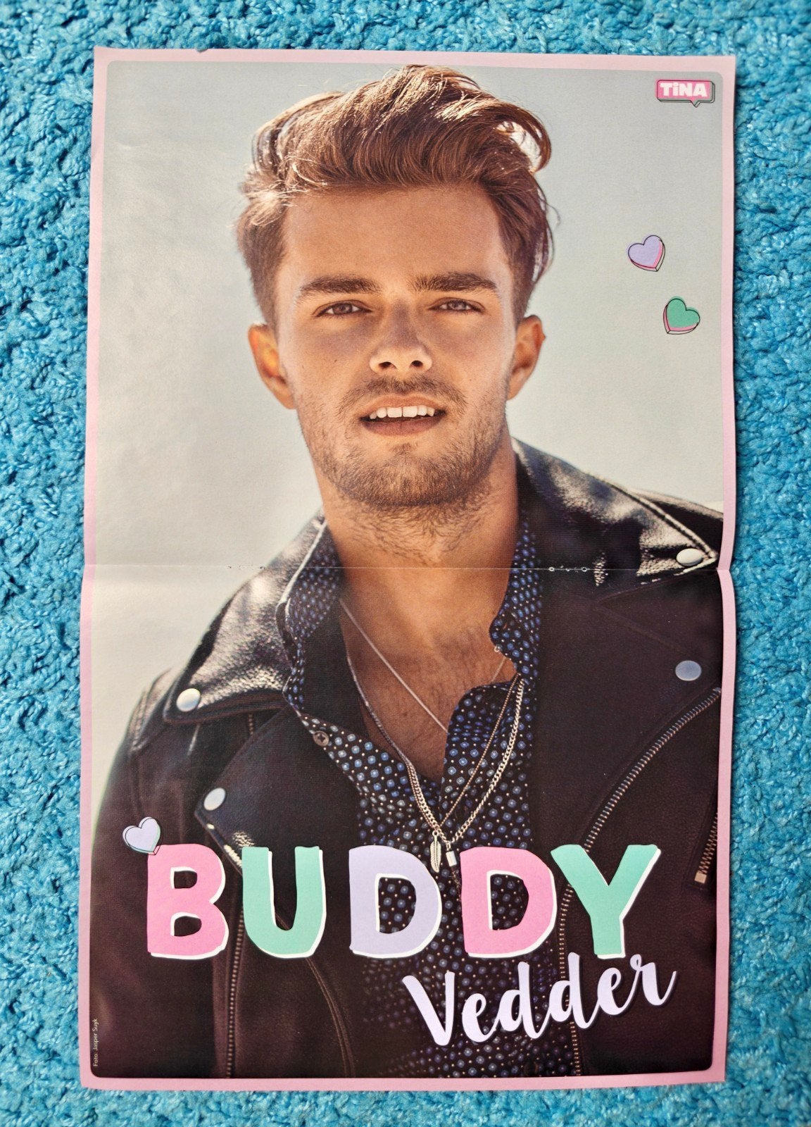 Buddy Vedder poster tina, Rechthoekig Staand, Nieuw, Ophalen of Verzenden, A1 t/m A3