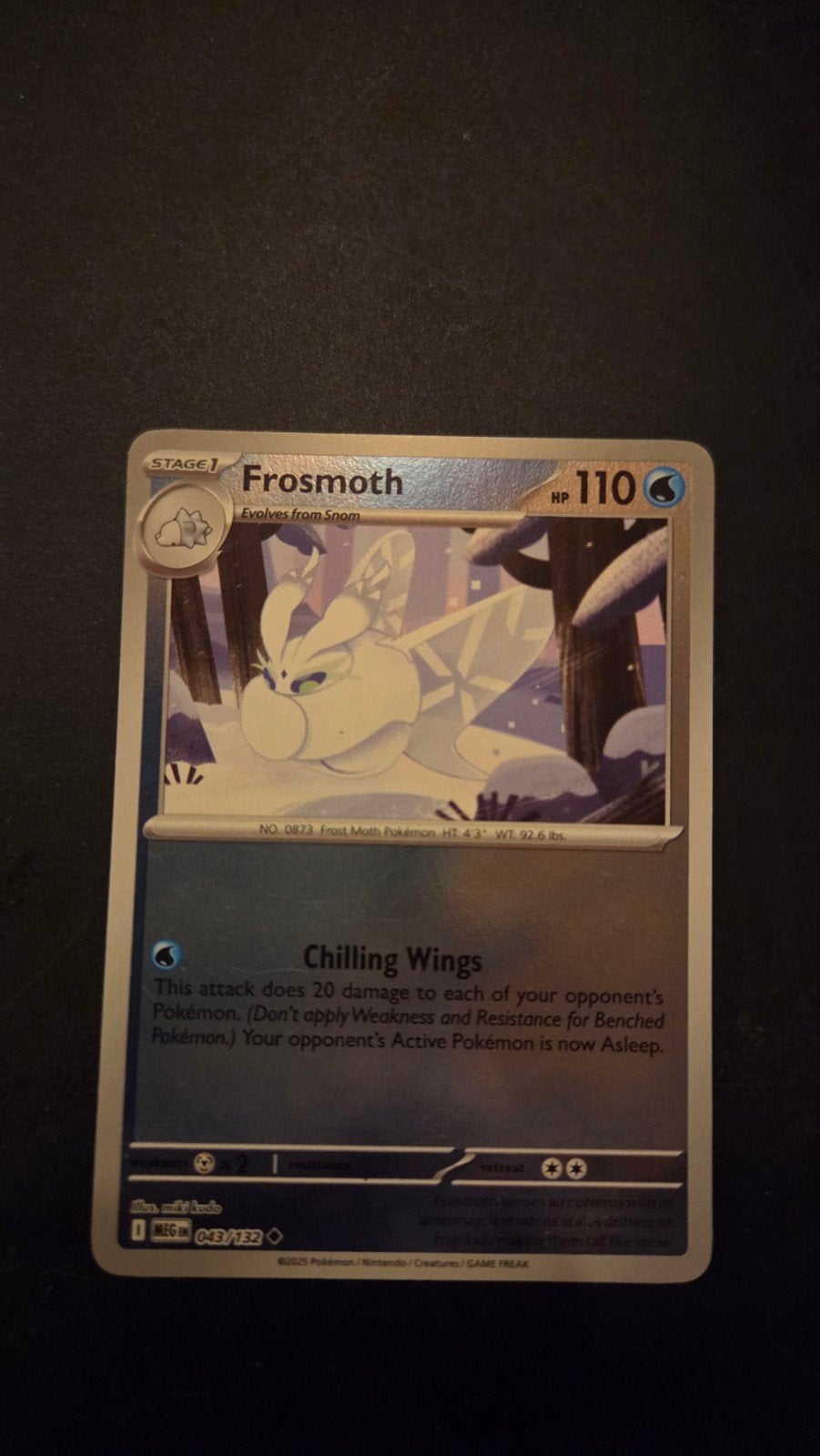 Frosmoth (reverse holo) 043/132 - Mega Evolution, Verzenden, Zo goed als nieuw, Losse kaart, Foil