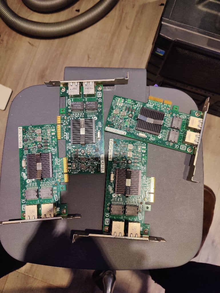 4 x Intel 2gbps DUAL interface netwerk kaarten, Computers en Software, Ophalen, Zo goed als nieuw, Intern, Intel