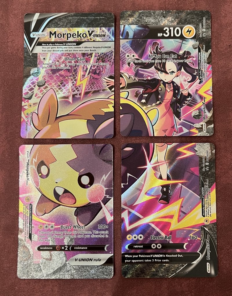 Morpeko V-Union Full Art SWSH287-288-289-290 SWSH Black Star, Ophalen of Verzenden, Nieuw, Meerdere kaarten