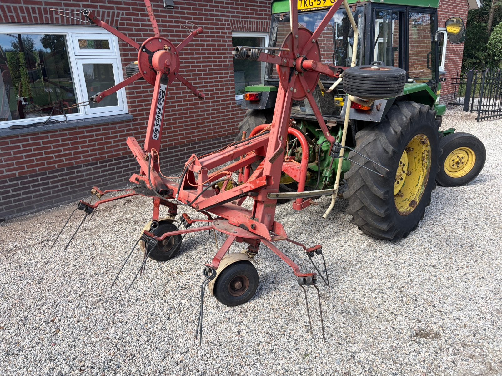 Pz fanex 500 hooimachine, Ophalen, Gebruikt