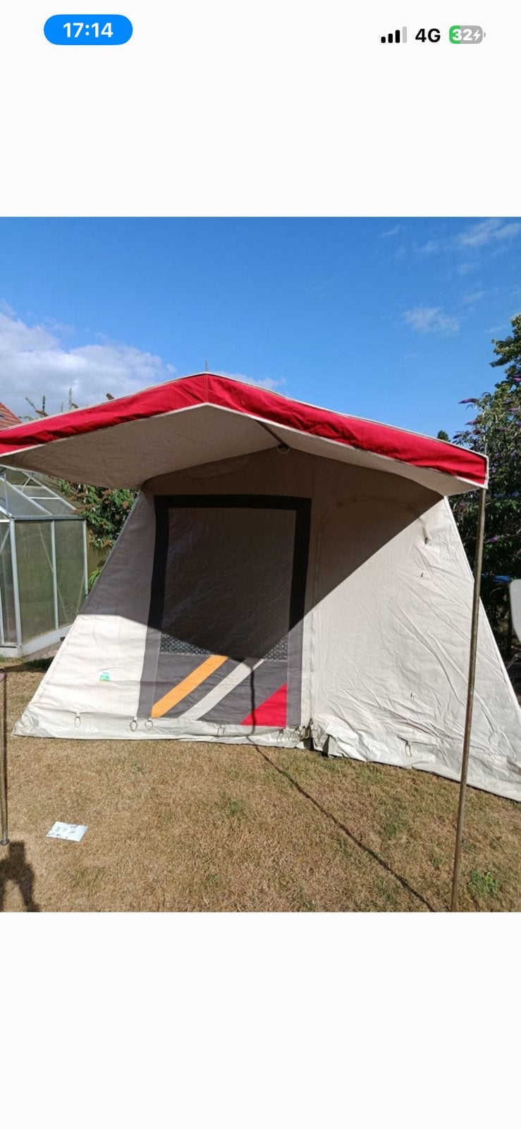 Vintage tent 2 persoons V&D voor festival of gewoon kamperen, Caravans en Kamperen, Tenten, Ophalen, Gebruikt, Tot en met 2