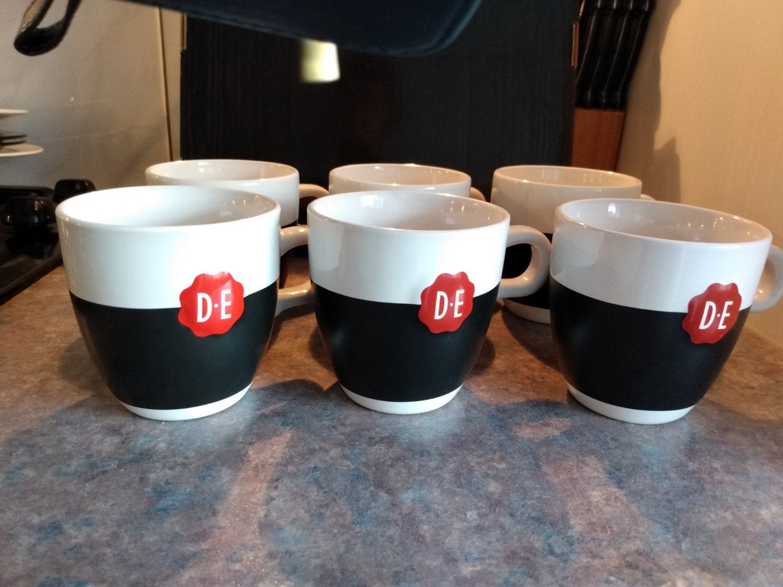 Douwe egberts  6 cappuccino/ koffiemokken., Ophalen, Overige stijlen, Mok