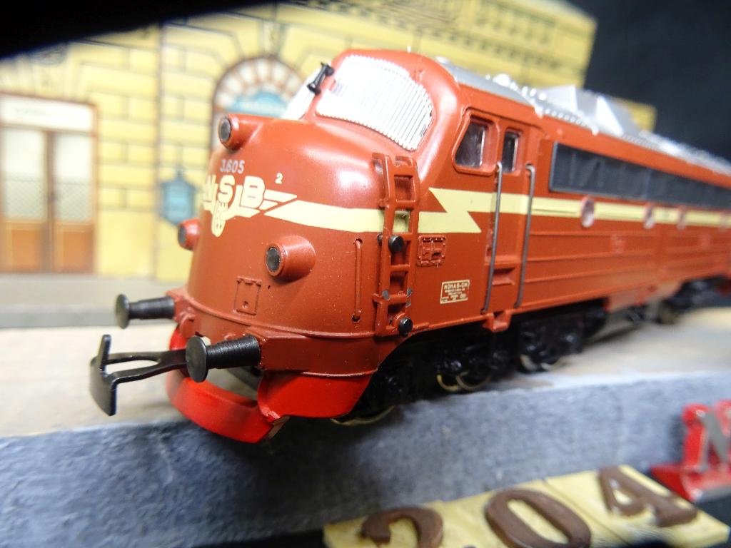 204=Marklin 3143 Typ Di3 diesel van de Noorse spoorwegen.195, Hobby en Vrije tijd, Wisselstroom, Gebruikt, Locomotief, Ophalen of Verzenden