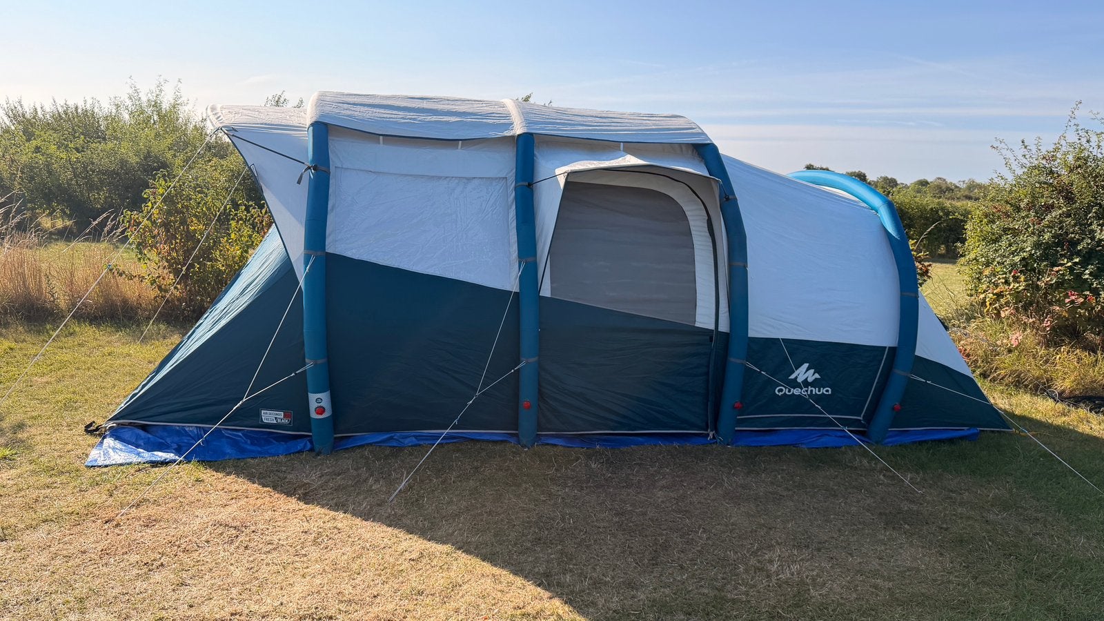 Quechua Air seconds 6.3 Fresh and Black opblaasbare tent, Caravans en Kamperen, Ophalen, Gebruikt, Tot en met 6