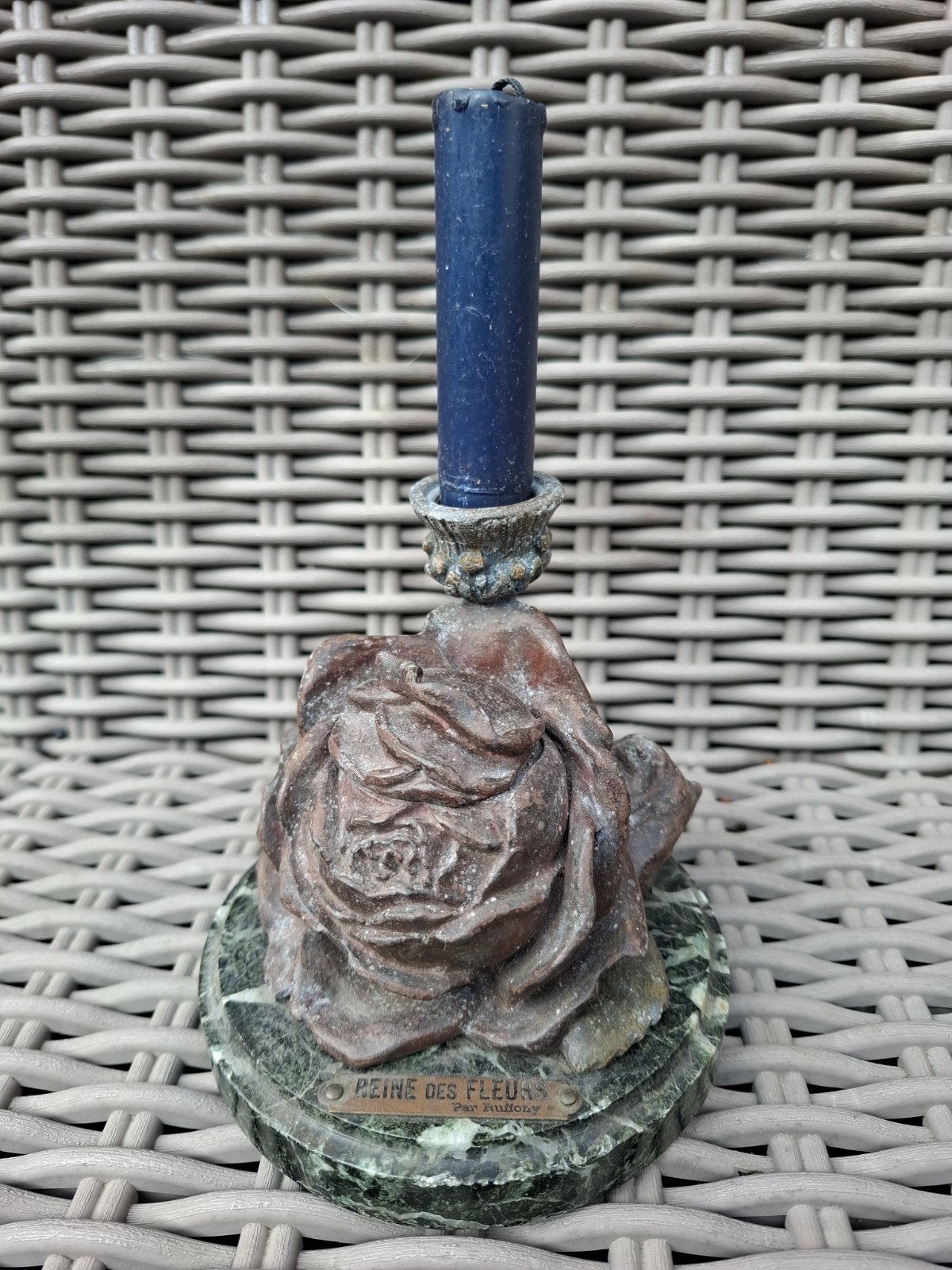 Antieke inktpot / sculptuur kandelaar, Antiek en Kunst, Ophalen of Verzenden