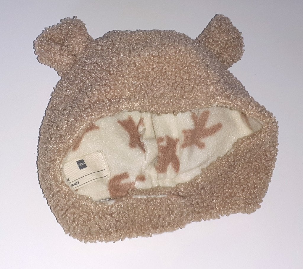 Baby muts beertje met oortjes Hema 3-6M, Maat 62, Jongetje of Meisje, Nieuw, Ophalen of Verzenden