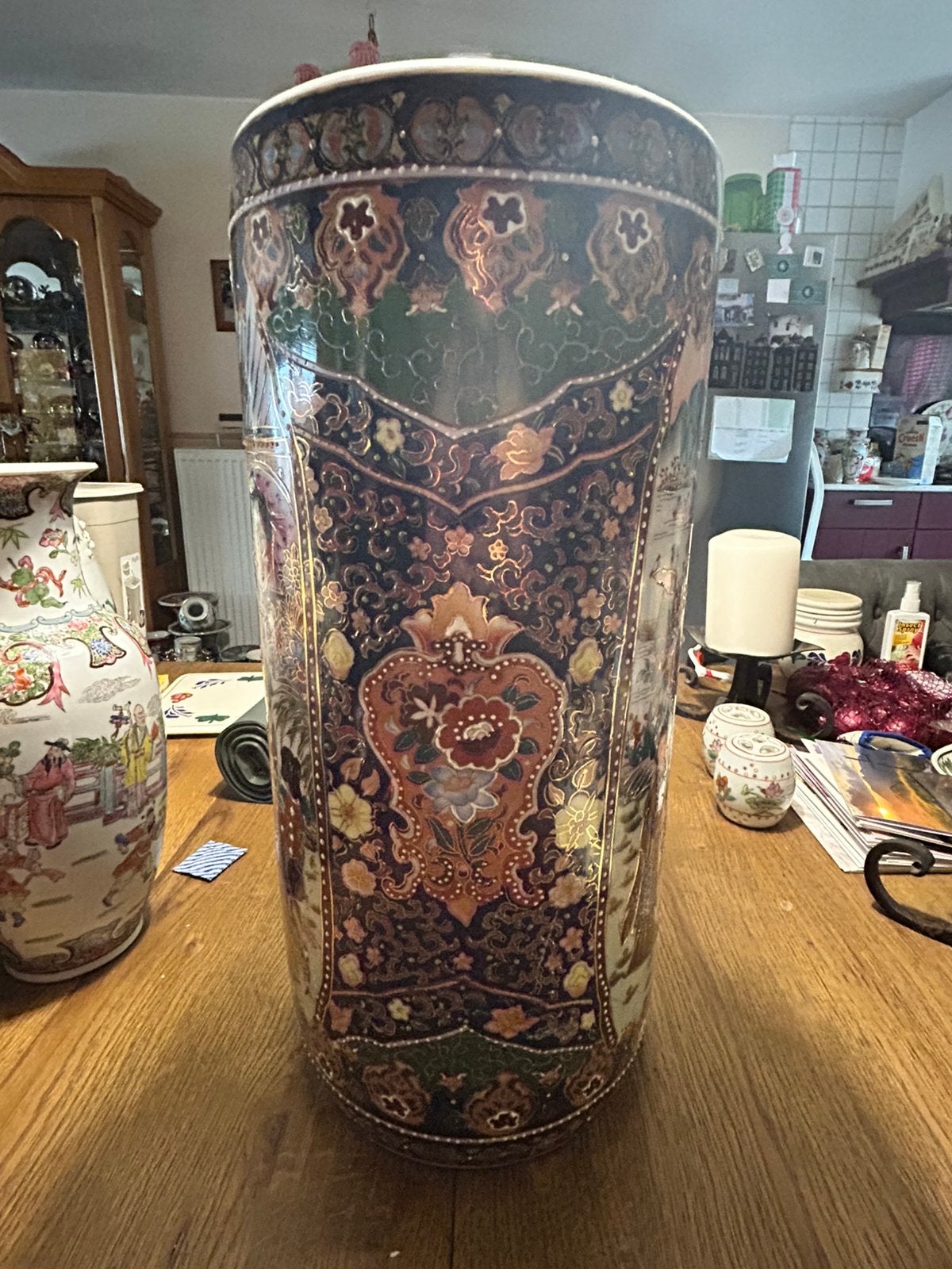 Grote japanse Satsuma paraplubak 46x21 centimeter, Dic, Div, Ophalen of Verzenden, Zo goed als nieuw