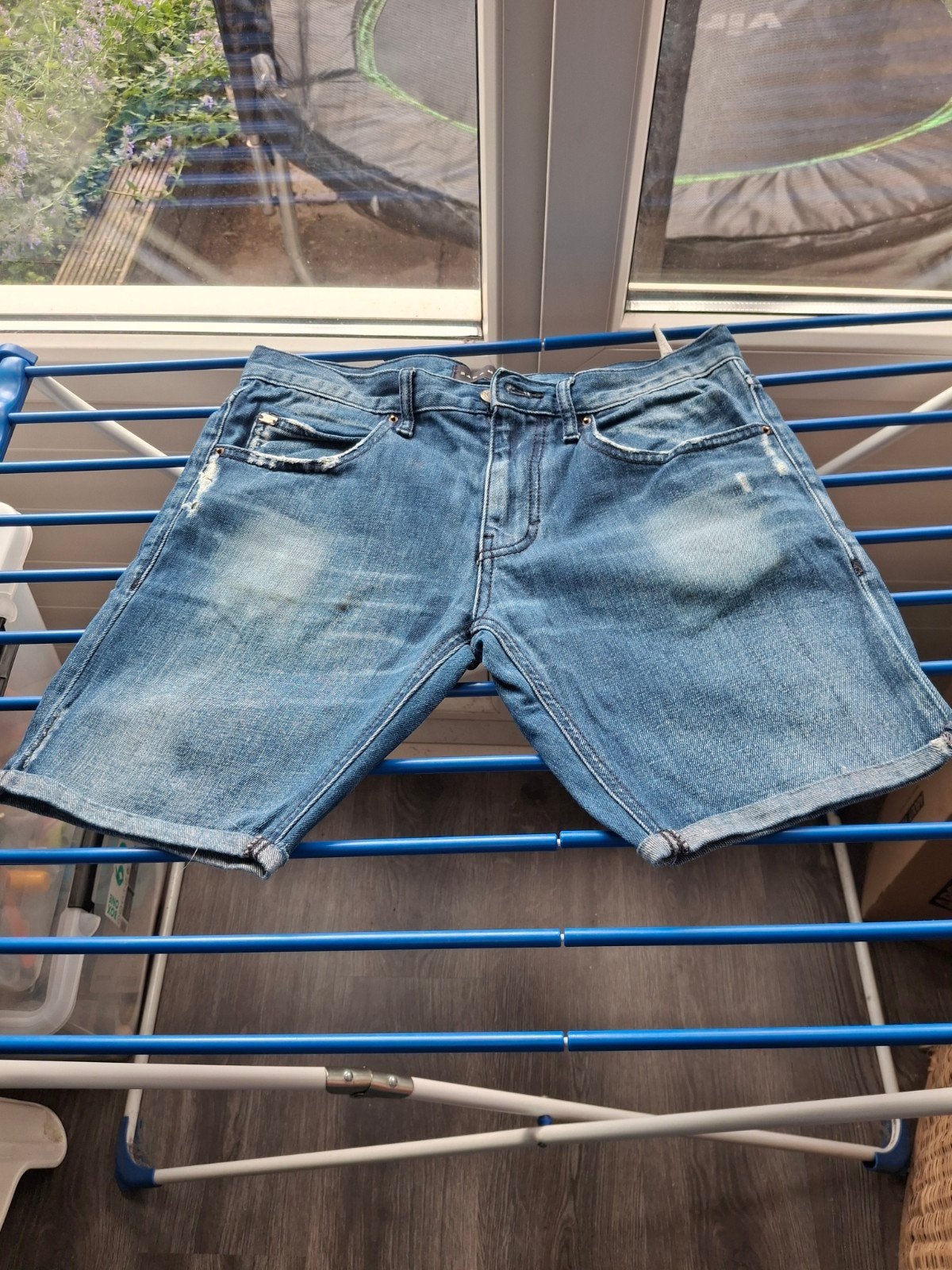 Kort spijkershort Zara Man maat 38, Ophalen of Verzenden, Zo goed als nieuw, Blauw, W32 (confectie 46) of kleiner