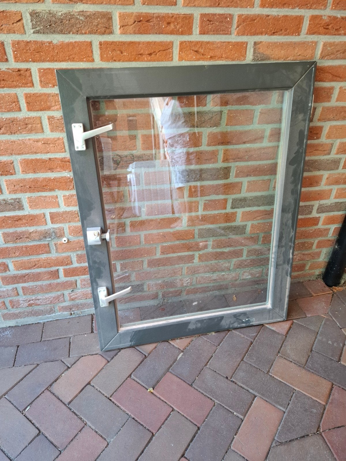 Gebruikt Gevelraam met Dubbelglas 98 x 97, Ophalen, Gevelraam of Ruit, Gebruikt, 80 tot 120 cm
