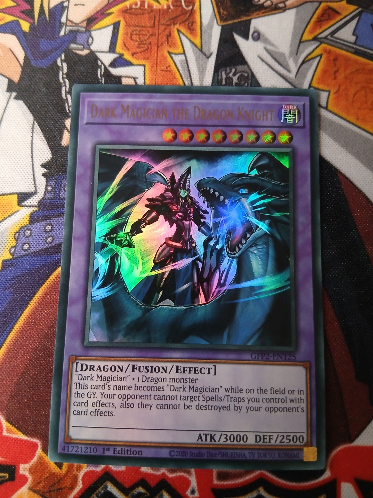 Dark Magician the Dragon Knight - Ultra Rare GFP2 - Yu-Gi-Oh, Ophalen, Zo goed als nieuw, Foil