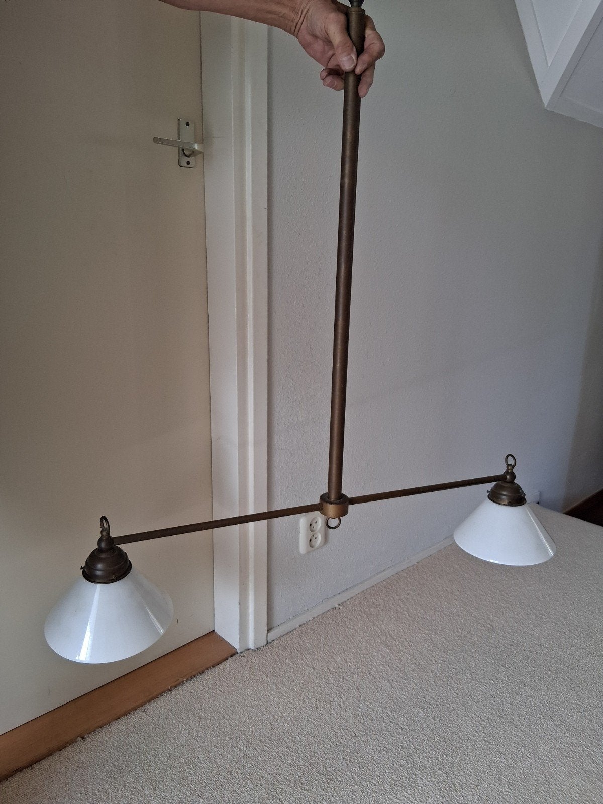 Hanglamp met glazen kapjes, Ophalen, Glas