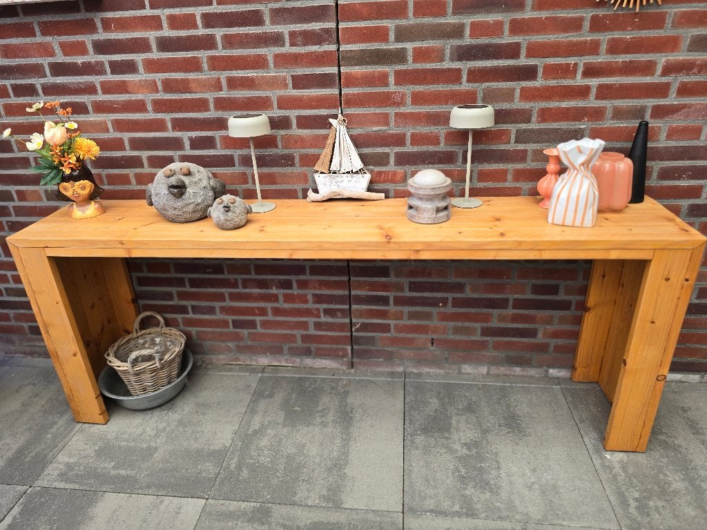 Sidetable, Ophalen, Gebruikt, 150 tot 200 cm, Grenenhout