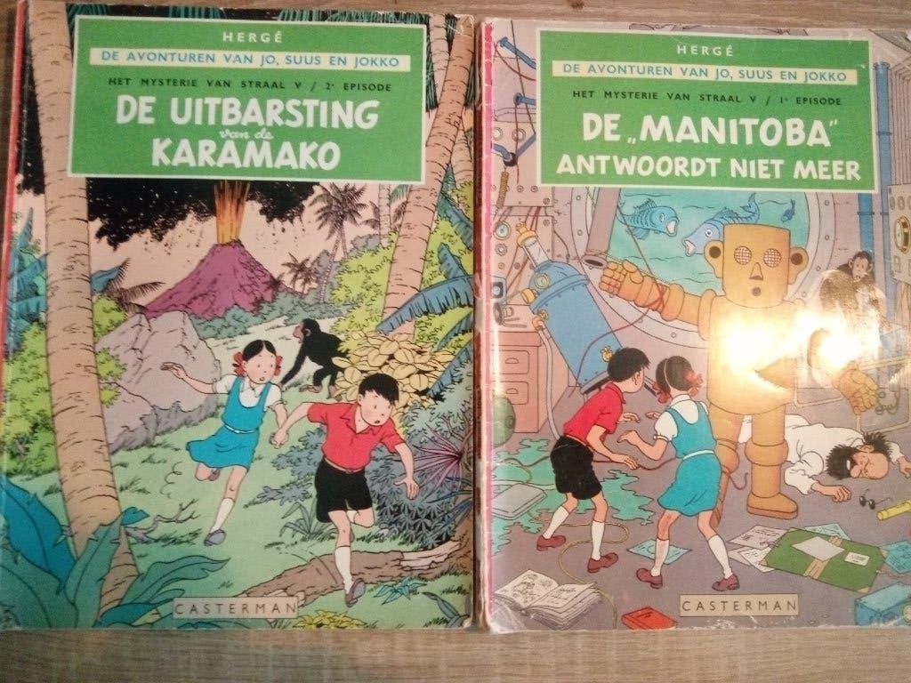 Jo ,Suus en Jokko, Boeken, Gelezen, Ophalen of Verzenden, Meerdere stripboeken, Hergé