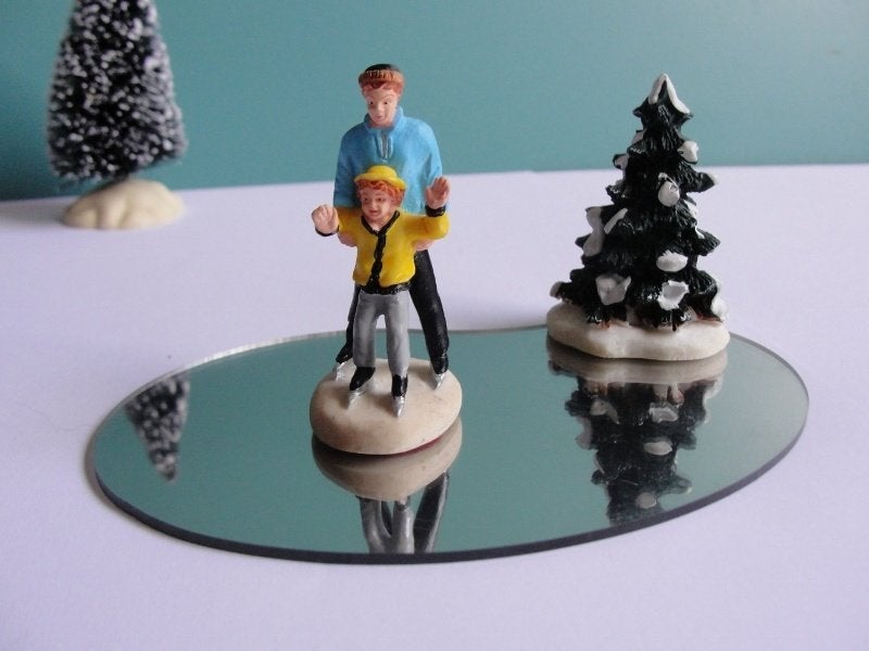 Lemax schaatsers S/3, Ophalen of Verzenden, Zo goed als nieuw