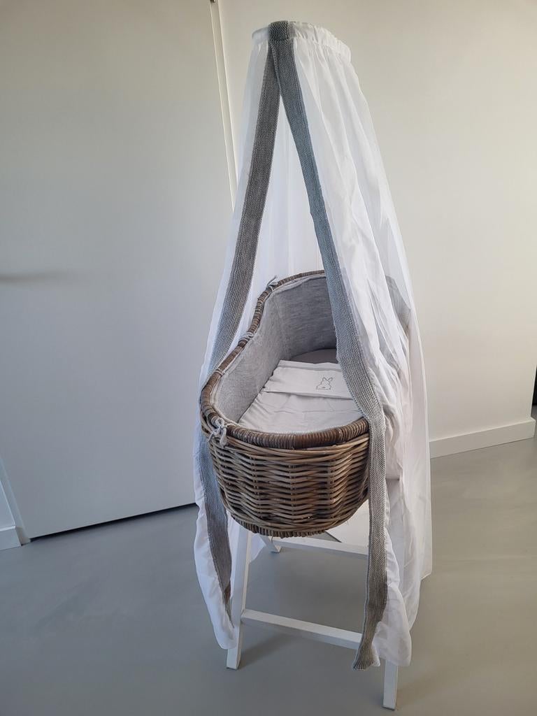 Kidsmill Moses Wiegje Riet Compleet met Accessoires, Ophalen, Zo goed als nieuw, Wieg