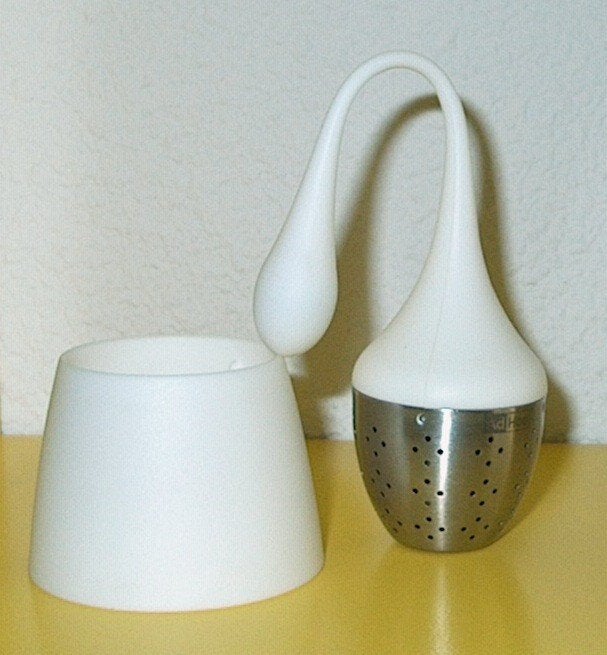 AdHoc Thee Ei Hangend met houder Wit, Ophalen, Gebruikt, Kunststof