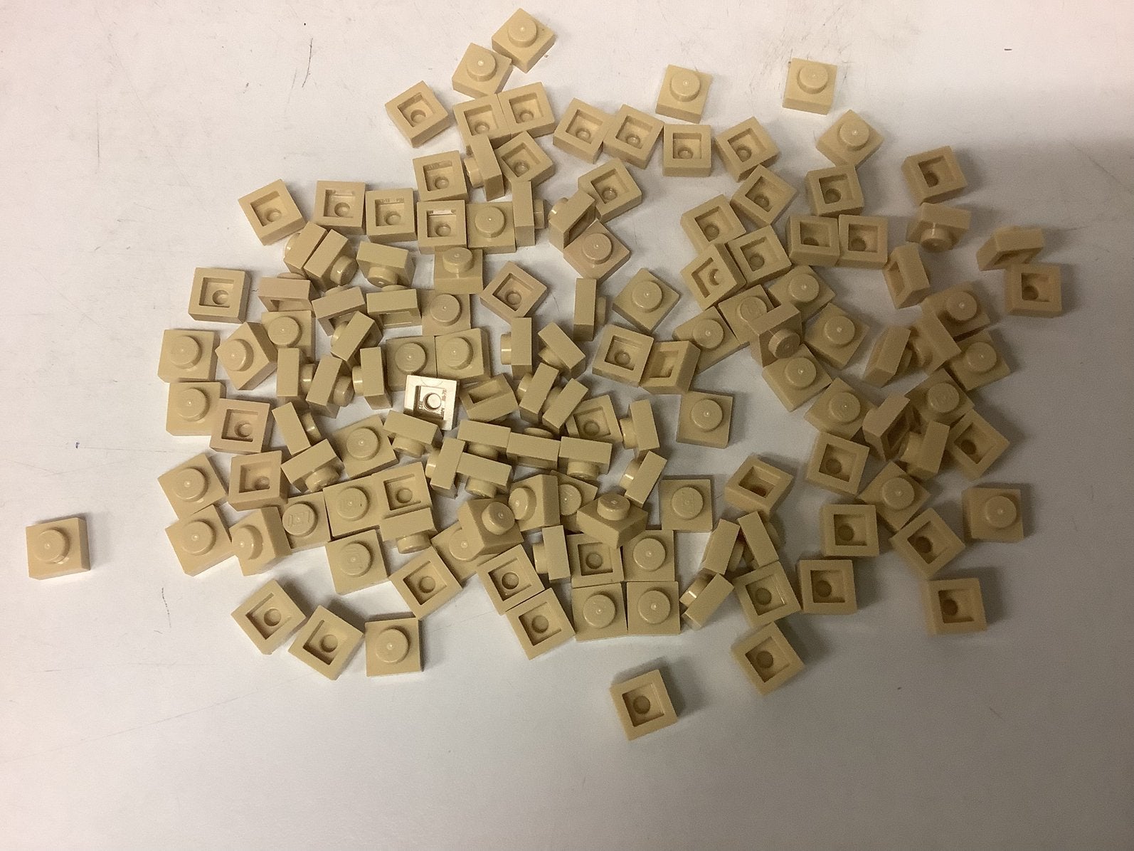 Lego plaat 1x1 beige, Ophalen of Verzenden, Gebruikt, Losse stenen, Lego