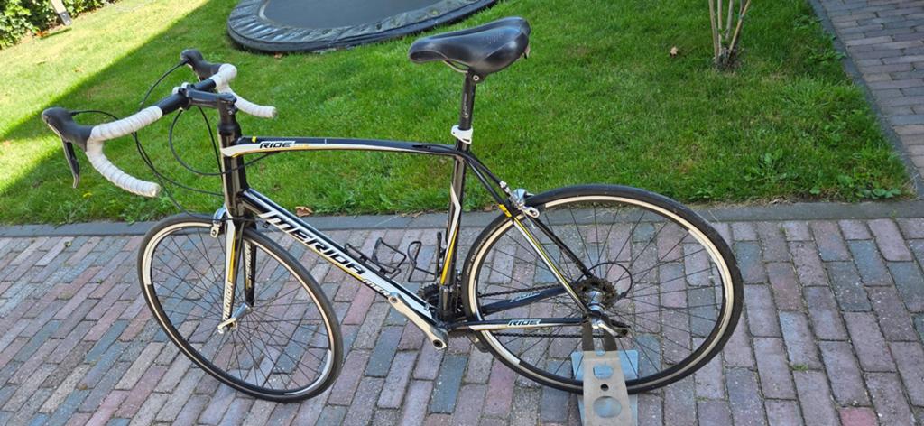 Merida Racefiets - Zwart/Wit/Geel - Goede Staat, Fietsen en Brommers, Overige merken, 28 inch, Gebruikt, Aluminium